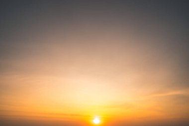 Scenic orange sunset sky background. digital lens flare. Background cloud summer. Cloud summer. Sky cloud clear. Natural sky beautiful yellow and white texture background. Cinematic
