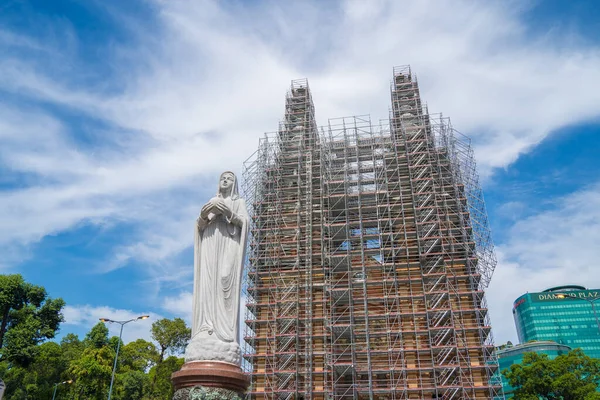 Focus Saigon Notre Dame Cathedral Basilica Basilica Our Lady Immaculate — Stockfoto