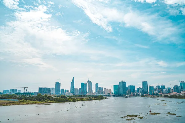 Chi Minh City Vietnam Feb 2022 Bitexco Financial Tower Wolkenkrabber — Stockfoto