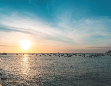 Background cloud summer. Cloud summer. Sky cloud cinematic. Natural sky beautiful and cinematic sunset texture background