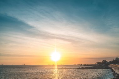 Background cloud summer. Cloud summer. Sky cloud cinematic. Natural sky beautiful and cinematic sunset texture background