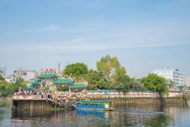 Phu Chau Temple (Phu Chau Mieu). A temple floating on Vam Thuat river between district 12 and Go Vap