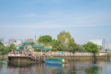 Phu Chau Temple (Phu Chau Mieu). A temple floating on Vam Thuat river between district 12 and Go Vap