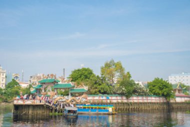 Phu Chau Temple (Phu Chau Mieu). A temple floating on Vam Thuat river between district 12 and Go Vap