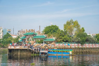 Phu Chau Temple (Phu Chau Mieu). A temple floating on Vam Thuat river between district 12 and Go Vap