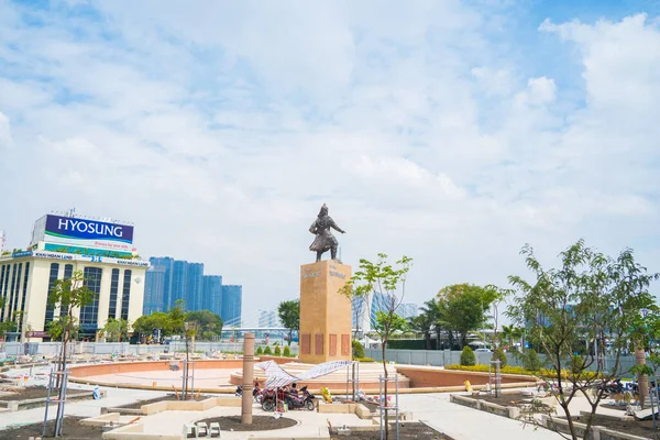 Chi Minh Vietnam Feb 2022 Tran Hung Dao Statue Linh — Stock Fotó