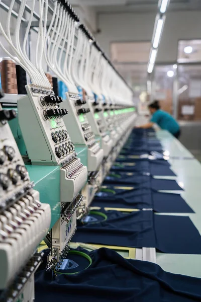 Moderne Automatische High Tech Naaimachine Voor Textiel Kleding Kleding Maken — Stockfoto