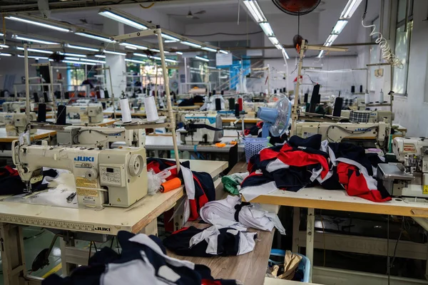Ria Vietnam Mar 2022 Текстильний Завод Переробці Обладнання Робітників Завод — стокове фото