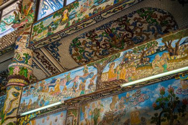 Linh Phuoc Pagoda in Da Lat, Vietnam. Dalat's famous landmark, buddhist porcelain glass temple. Linh Phuoc Pagoda in Dalat Vietnam also called Dragon Pagoda.