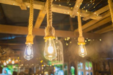 Close up view of a transparent LED light bulb, resembling an incandescent lamp. Abstract concept graphic LED lightbulb element. Business leadership