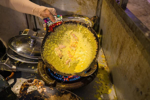 Vietnam Banh Xeo Krepleri Domuz Tavuk Ile Dolu Olabilir Karides — Stok fotoğraf
