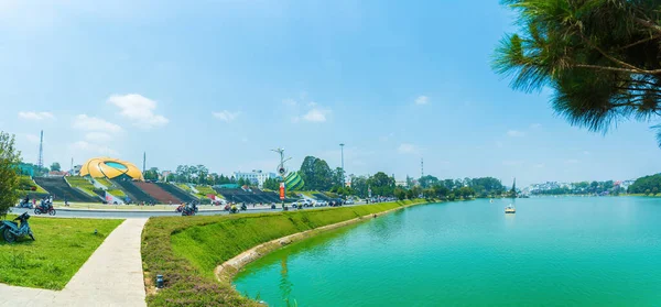 Favolosa Alba Dal Lago Xuan Huong Nel Centro Lat City — Foto Stock