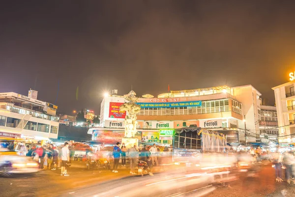Lat City Vietnam Apr 2022 Night Light Center Traffic Landmark — Foto de Stock