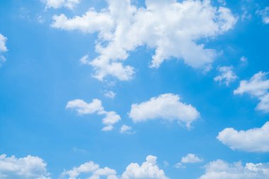 Beautiful view of blue sky with clouds at sunrise. Partly cloudy.Background cloud summer. Cloud summer. Sky cloud clear with sunset. Natural sky cinematic beautiful yellow and white texture background