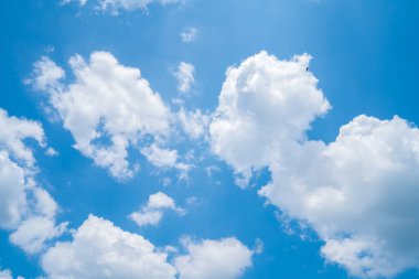 Beautiful view of blue sky with clouds at sunrise. Partly cloudy.Background cloud summer. Cloud summer. Sky cloud clear with sunset. Natural sky cinematic beautiful yellow and white texture background