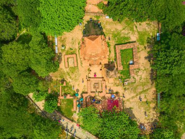 Po Sah Inu is a Champa temple tower in Phan Thiet City, Binh Thuan Province, Vietnam. Top view of Po Sah Inu Towers the only historical archeological site.