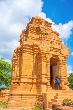 Po Sah Inu is a Champa temple tower in Phan Thiet City, Binh Thuan Province, Vietnam. Top view of Po Sah Inu Towers the only historical archeological site.