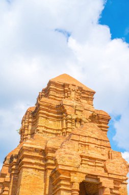 Po Sah Inu is a Champa temple tower in Phan Thiet City, Binh Thuan Province, Vietnam. Top view of Po Sah Inu Towers the only historical archeological site.