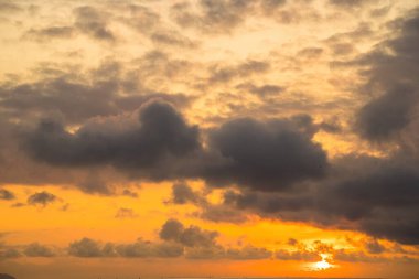 Background cloud summer. Cloud summer. Sky cloud cinematic. Natural sky beautiful and cinematic sunset texture background