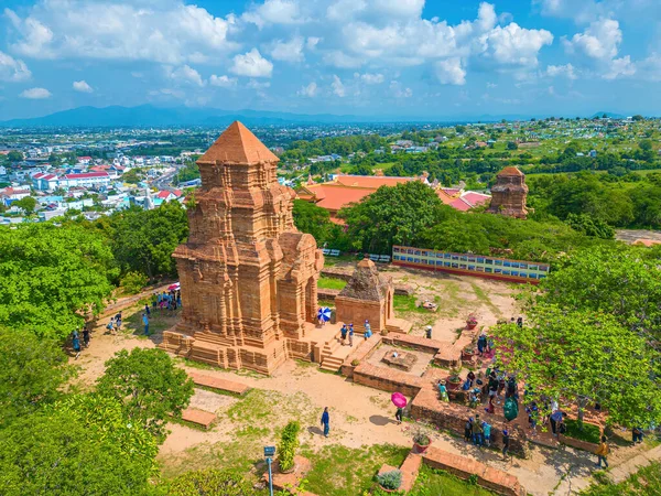 Po Sah Inu is a Champa temple tower in Phan Thiet City, Binh Thuan  Province, Vietnam. Top view of Po Sah Inu Towers the only historical  archeological site. - Stock Image - Everypixel