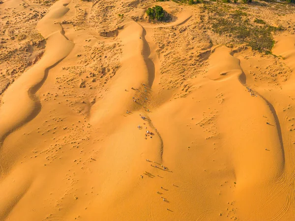 Ovanifrån Red Sand Dunes Lokalt Namn Doi Cat Även Känd — Stockfoto