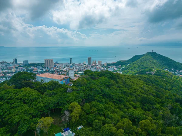 Top View White Lighthouse Vung Tau Most Visited Tourist Location — Stockfoto
