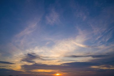 Background cloud summer. Cloud summer. Sky cloud cinematic. Natural sky beautiful and cinematic sunset texture background