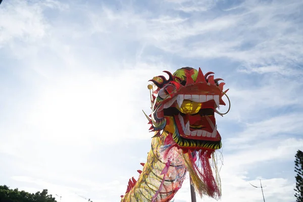 Head Chinese Dragon Dance Chinese New Year Festival Lion Dragon — 스톡 사진