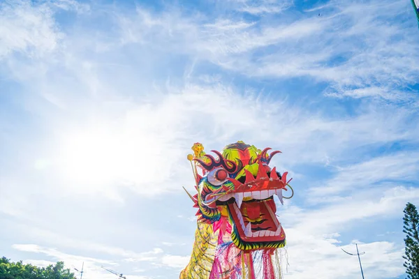 Head Chinese Dragon Dance Chinese New Year Festival Lion Dragon — 스톡 사진
