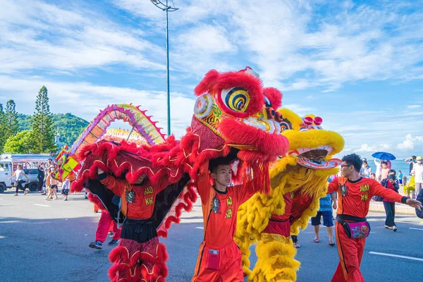 Vung Tau Vietnam Sep 2022 Lion Dragon Dance Nghinh Ong — Stockfoto