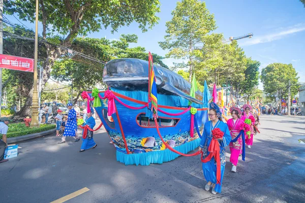Vung Tau Vietnam Sep 2022 People Organize Tradition Game Whale — Zdjęcie stockowe