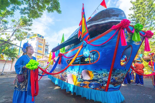 Vung Tau Vietnam Sep 2022 People Organize Tradition Game Whale — 스톡 사진