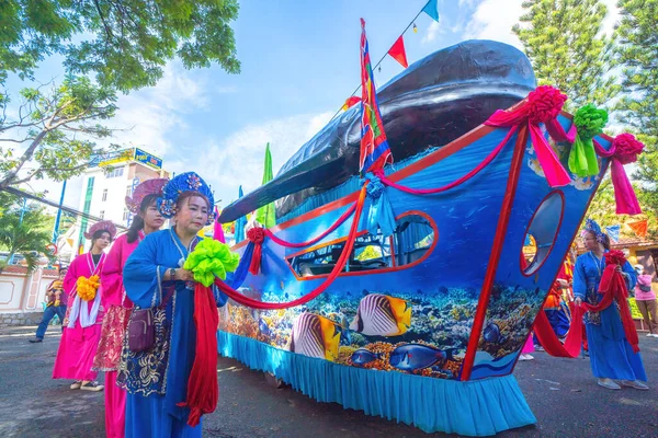 Vung Tau Vietnam Sep 2022 People Organize Tradition Game Whale — Stockfoto