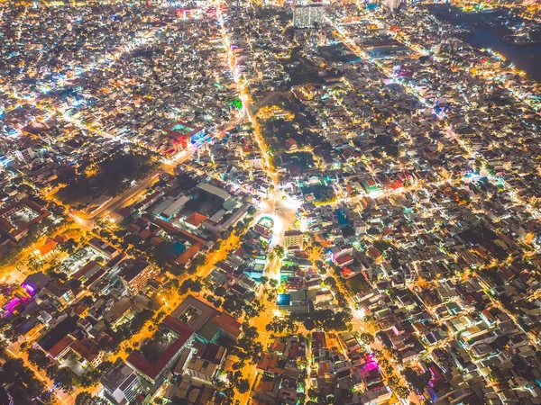 Top view of Vung Tau city at night. Vung Tau city and coast, Vietnam. Vung Tau is a famous coastal city in the South of Vietnam