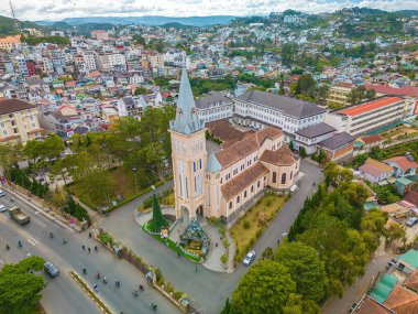 Cathedral chicken. This is the famous ancient architecture, where attracts other tourists to annual spiritual culture in Da lat. St. Nicholas Cathedral, Da Lat, Vietnam - Known as the chicken church