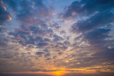 Background cloud summer. Cloud summer. Sky cloud cinematic. Natural sky beautiful and cinematic sunset texture background.