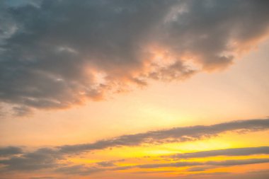 Background cloud summer. Cloud summer. Sky cloud cinematic. Natural sky beautiful and cinematic sunset texture background.