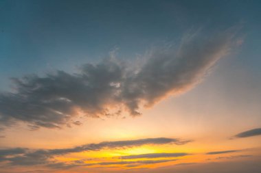 Background cloud summer. Cloud summer. Sky cloud cinematic. Natural sky beautiful and cinematic sunset texture background.