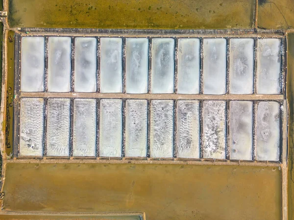 Luftaufnahme Der Salzfelder Long Dien Dem Größten Meersalzproduzenten Vung Tau — Stockfoto