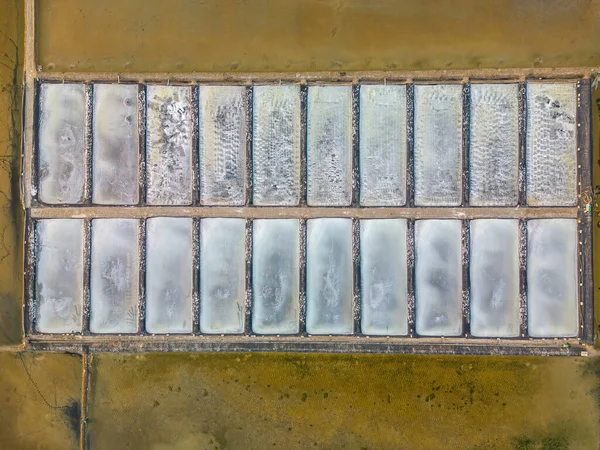 Вид Соляных Полей Лонг Дьене Крупнейшем Производителе Морской Соли Вунг — стоковое фото