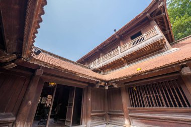 Hanoi, Vietnam - Kasım 12017: Edebiyat Tapınağı Van Mieu Quoc Tu Giam olarak da bilinir, ayrıca Konfüçyüs Tapınağı ve Hanoi 'deki antik üniversite olarak da bilinir..