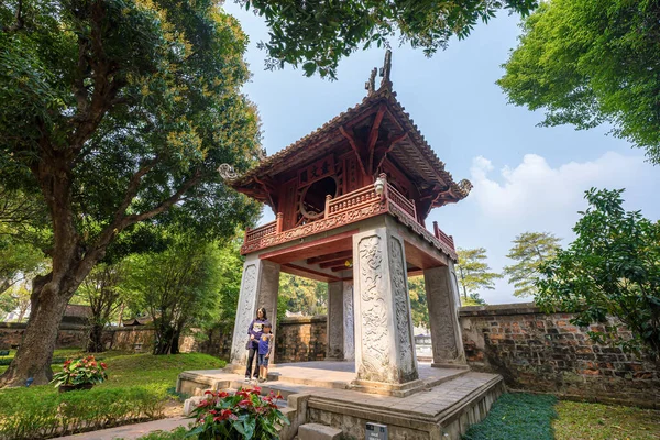 stock image Hanoi,Vietnam - November 1,2017 : Temple of Literature also call name Van Mieu Quoc Tu Giam, it also known as first Temple of Confucius and ancient university in Hanoi.