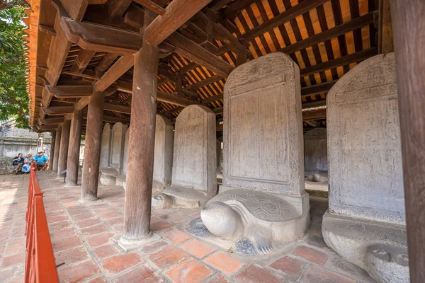 越南河内 2017年11月1日 文坛也被称为文坛 也被称为河内第一孔庙和古代大学 — 图库照片