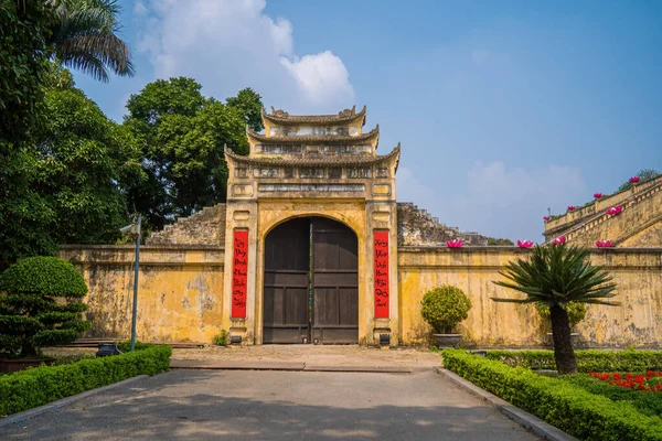 Πανόραμα Κεντρικό Τομέα Της Αυτοκρατορικής Ακρόπολης Του Thang Long Πολιτιστικό — Φωτογραφία Αρχείου