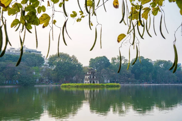 Lago Hoan Kiem Guom Lago Spada Nel Centro Hanoi Nella — Foto Stock