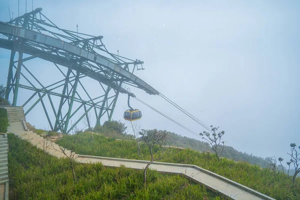 Ηλεκτρικό Τελεφερίκ Πηγαίνετε Στο Fansipan Mountain Pang Pang Βουνό Κορυφή — Φωτογραφία Αρχείου