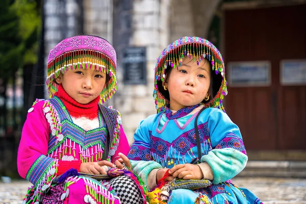 Lao Cai Vietnam Mar 2023 Krásný Portrét Vietnamské Holčičky Hmong — Stock fotografie