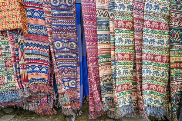 Народний Одяг Вишиті Візерунки Одязі Племена Чорних Монголів Місті Сапа — стокове фото