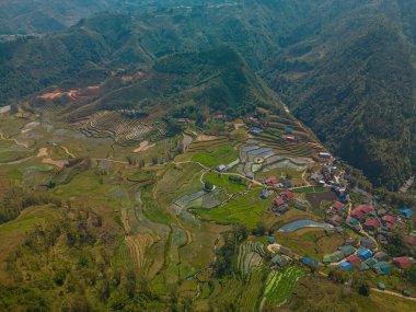 Kedi Köyü 'nün güzel manzarası, Sapa' nın dağlık bir kültürel köyü. Pirinç tarlaları (pirinç tarlaları). Popüler turist gezisi merkezi.