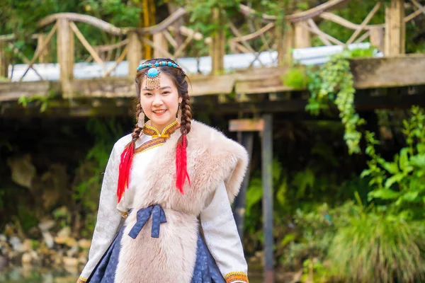 Lao Cai Vietnam Mar 2023 Junges Schönes Mädchen Traditionell Mongolischer — Stockfoto